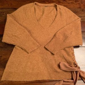 Free People Camel Brown Sweater Size S